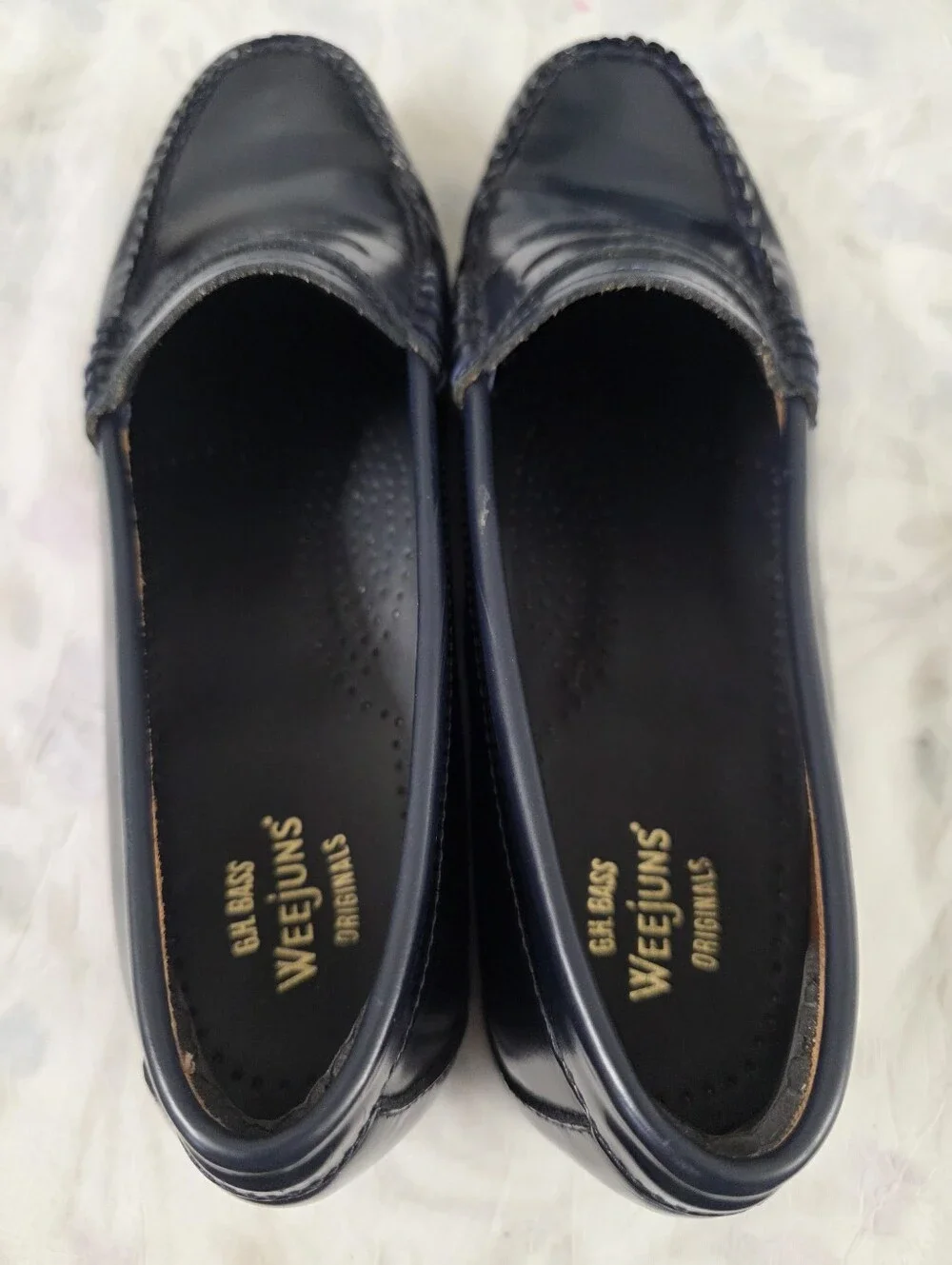 G.H.Bass Weejuns Originals Whitney Leather Loafer Dark Blue Size 10M - Picture 4 of 9